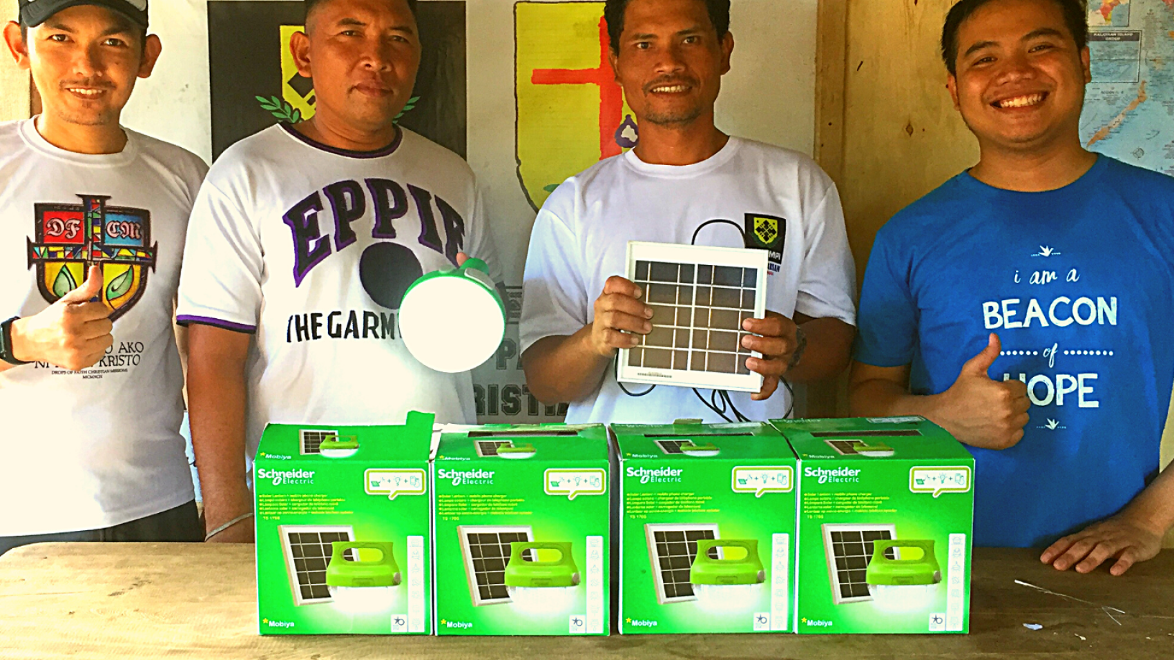 We gave 4 solar lanterns for the community and for KAKAMPI to be used in their community activities.